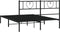 vidaXL - Bedframe - met - hoofdbord - metaal - zwart - 135x190 - cm