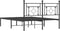 vidaXL - Bedframe - met - hoofdbord - metaal - zwart - 135x190 - cm