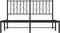 vidaXL - Bedframe - met - hoofdbord - metaal - zwart - 135x190 - cm