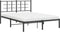 vidaXL - Bedframe - met - hoofdbord - metaal - zwart - 135x190 - cm