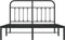 vidaXL - Bedframe - met - hoofdbord - metaal - zwart - 135x190 - cm