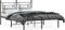 vidaXL - Bedframe - met - hoofdbord - metaal - zwart - 135x190 - cm