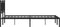 vidaXL - Bedframe - met - hoofdbord - metaal - zwart - 135x190 - cm