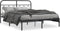 vidaXL - Bedframe - met - hoofdbord - metaal - zwart - 140x190 - cm