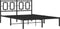vidaXL - Bedframe - met - hoofdbord - metaal - zwart - 140x190 - cm