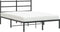 vidaXL - Bedframe - met - hoofdbord - metaal - zwart - 140x190 - cm