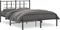 vidaXL - Bedframe - met - hoofdbord - metaal - zwart - 140x190 - cm