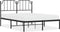 vidaXL - Bedframe - met - hoofdbord - metaal - zwart - 140x190 - cm