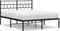 vidaXL - Bedframe - met - hoofdbord - metaal - zwart - 140x190 - cm
