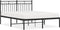 vidaXL - Bedframe - met - hoofdbord - metaal - zwart - 140x190 - cm