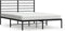 vidaXL - Bedframe - met - hoofdbord - metaal - zwart - 140x190 - cm