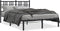 vidaXL - Bedframe - met - hoofdbord - metaal - zwart - 140x190 - cm