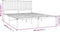 vidaXL - Bedframe - met - hoofdbord - metaal - zwart - 140x190 - cm