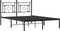 vidaXL - Bedframe - met - hoofdbord - metaal - zwart - 140x190 - cm