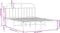 vidaXL - Bedframe - met - hoofdbord - metaal - zwart - 140x190 - cm