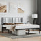 vidaXL - Bedframe - met - hoofdbord - metaal - zwart - 140x190 - cm