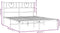 vidaXL - Bedframe - met - hoofdbord - metaal - zwart - 140x190 - cm