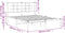 vidaXL - Bedframe - met - hoofdbord - metaal - zwart - 140x190 - cm