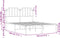 vidaXL - Bedframe - met - hoofdbord - metaal - zwart - 140x190 - cm
