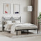 vidaXL - Bedframe - met - hoofdbord - metaal - zwart - 140x190 - cm