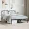 vidaXL - Bedframe - met - hoofdbord - metaal - zwart - 140x190 - cm