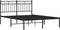 vidaXL - Bedframe - met - hoofdbord - metaal - zwart - 140x190 - cm
