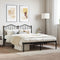 vidaXL - Bedframe - met - hoofdbord - metaal - zwart - 140x190 - cm