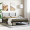 vidaXL - Bedframe - met - hoofdbord - metaal - zwart - 140x190 - cm