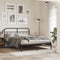 vidaXL - Bedframe - met - hoofdbord - metaal - zwart - 140x190 - cm