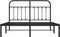 vidaXL - Bedframe - met - hoofdbord - metaal - zwart - 140x190 - cm