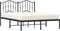vidaXL - Bedframe - met - hoofdbord - metaal - zwart - 140x190 - cm