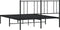 vidaXL - Bedframe - met - hoofdbord - metaal - zwart - 140x190 - cm