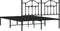 vidaXL - Bedframe - met - hoofdbord - metaal - zwart - 140x190 - cm
