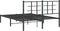 vidaXL - Bedframe - met - hoofdbord - metaal - zwart - 140x190 - cm