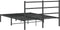 vidaXL - Bedframe - met - hoofdbord - metaal - zwart - 140x190 - cm