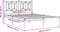 vidaXL - Bedframe - met - hoofdbord - metaal - zwart - 140x190 - cm