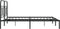 vidaXL - Bedframe - met - hoofdbord - metaal - zwart - 140x190 - cm