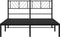 vidaXL - Bedframe - met - hoofdbord - metaal - zwart - 140x190 - cm