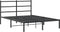 vidaXL - Bedframe - met - hoofdbord - metaal - zwart - 140x190 - cm