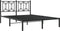 vidaXL - Bedframe - met - hoofdbord - metaal - zwart - 140x190 - cm