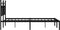 vidaXL - Bedframe - met - hoofdbord - metaal - zwart - 140x190 - cm