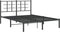 vidaXL - Bedframe - met - hoofdbord - metaal - zwart - 140x190 - cm