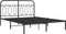 vidaXL - Bedframe - met - hoofdbord - metaal - zwart - 140x190 - cm