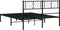 vidaXL - Bedframe - met - hoofdbord - metaal - zwart - 140x190 - cm