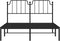 vidaXL - Bedframe - met - hoofdbord - metaal - zwart - 140x190 - cm