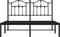 vidaXL - Bedframe - met - hoofdbord - metaal - zwart - 140x190 - cm