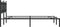 vidaXL - Bedframe - met - hoofdbord - metaal - zwart - 140x190 - cm
