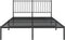 vidaXL - Bedframe - met - hoofdbord - metaal - zwart - 140x190 - cm