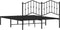 vidaXL - Bedframe - met - hoofdbord - metaal - zwart - 140x190 - cm