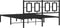 vidaXL - Bedframe - met - hoofdbord - metaal - zwart - 140x190 - cm
